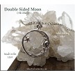 Ringed Double-Sided Moon Charm with Star 