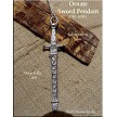 Sterling Silver Vine Sword Pendant 