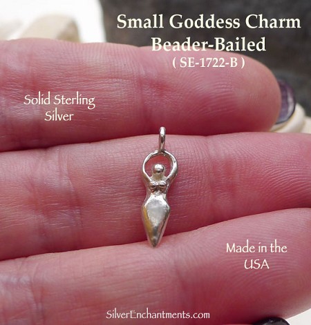 Sterling Silver Small Goddess Charm 