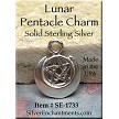 Sterling Silver Lunar Priestess Pentacle Charm 