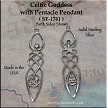 Sterling Silver Celtic Goddess with Pentacle Pendant 
