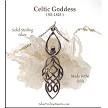 Sterling Silver Celtic Goddess Necklace 