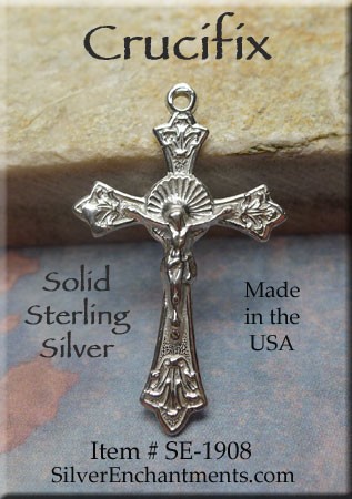 Sterling Silver Crucifix Pendant 