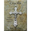 Sterling Silver Crucifix Pendant 32x20mm 