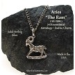 Sterling Silver Aries Charm, Aries Zodiac Jewelry 