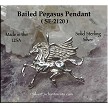 Sterling Silver Bailed Flying Pegasus Pendant 