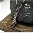 Sterling Silver 3D Mano Cornuto Evil Eye Pendant 