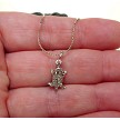 Sterling SIlver Horned Toad Necklace 