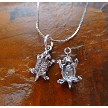 Sterling SIlver Horned Toad Charm 