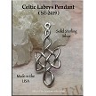 Sterling Silver Celtic Labrys Necklace 