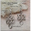 Sterling Silver Celtic War Axe Pendant 