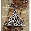 Sterling Silver Triquetra with Pentacle Pendant 