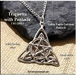 Sterling Silver Triquetra with Pentacle Necklace 