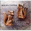 Solid Copper Fox Pendant - both sides shown 