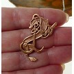 Solid Copper Celtic Greyhound Pendant 