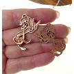 Solid Copper Celtic Greyhound Pendant 