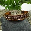 Ladies Men's Pure Copper Bracelet with Twisted Rope and Braided Pattern 