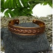 Ladies Men's Pure Copper Bracelet with Magnets - Twisted Rope and Tri-Braided Pattern 