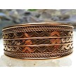 Ladies Men's Pure Copper Bracelet - Multiple Pattern Design - Thick Profile 