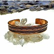 Twisted Rope and Link-Braid Pattern Copper Bracelet 