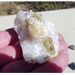 APATITE Crystals in Quartz Crystal and Magnetite Matrix Rough Cluster 