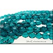 6mm Teal Czech Glass Beads 