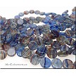 8mm Midnight Lights Hurricane Czech Glass Coin Beads 