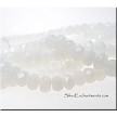 5mm White Faceted Rondelle Czech Glass Beads 