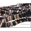 Czechmates Matte Jet Apollo Gold 2 Hole Brick Beads 