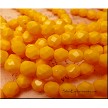 6mm Round Orange Czech Glass Fire Polished Beads 