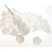 CCzech Glass Beads, Flower Bell Beads, White, 5mm (50) 