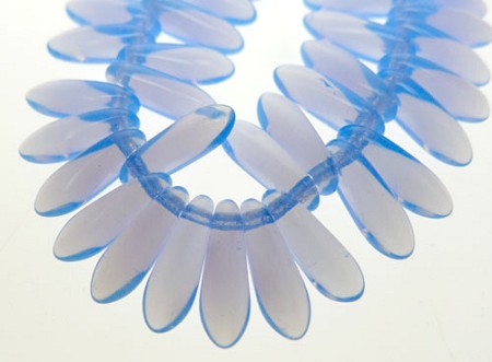 Czech Glass Beads, PERIWINKLE Dagger Beads 