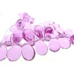 Czech Glass Briolette Beads, Light Lavender Purple, 9x6mm (25) 