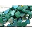 Matte Green AB Czech Glass Leaf Beads 