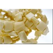 Czech Glass Beads, Ivory-Bone, 10mm Tile Beads 