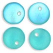 Czech Glass Beads, 6mm Lentil Beads, Matte Teal AB (50) 