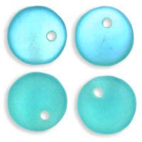 Czech Glass Beads, 6mm Lentil Beads, Matte Teal AB (50) 