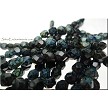Czech Glass Beads, Jet Picasso, 6mm Fire Polished (25) 