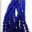 4mm Round Neon Blue Czech Glass Fire Polished Beads 