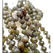 8mm Opaque Green Luster Czech Glass Rosebud Beads 