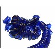 8x7mm Czech Glass Ultramarine Halo Rose Petal Beads 50pc Strand 