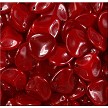 Opaque Oxblood Red Czech Glass Rose Petal Beads 