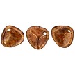 8mm Pink Copper Picasso Czech Glass Rose Petal Beads 