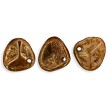 8mm Beige Bronze Picasso Czech Glass Rose Petal Beads 