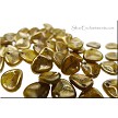 8mm Yellow Bronze Picasso Czech Glass Rose Petal Beads 