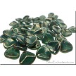 8mm Persian Turquoise Bronze Picasso Czech Glass Rose Petal Beads 