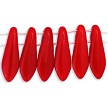 5x16mm Czechmates Opaque Red Dagger Beads 