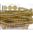 CzechMates Linen Halo Two-Hole Lentil Beads 