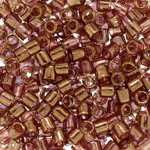 Size 8 Delica Beads, Gold Rose Luster, DBL-0115 