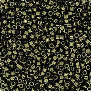 Delica Beads, Metallic Olive, DBL-0011 